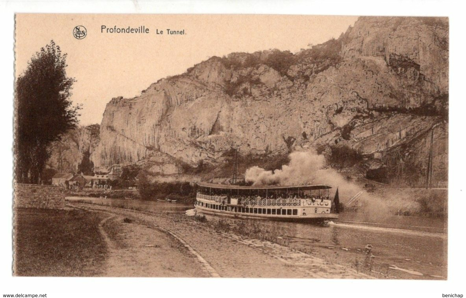 CPA NELS - Profondeville - Le Tunnel - Le Bâteau De Touristes - La Meuse. - Profondeville