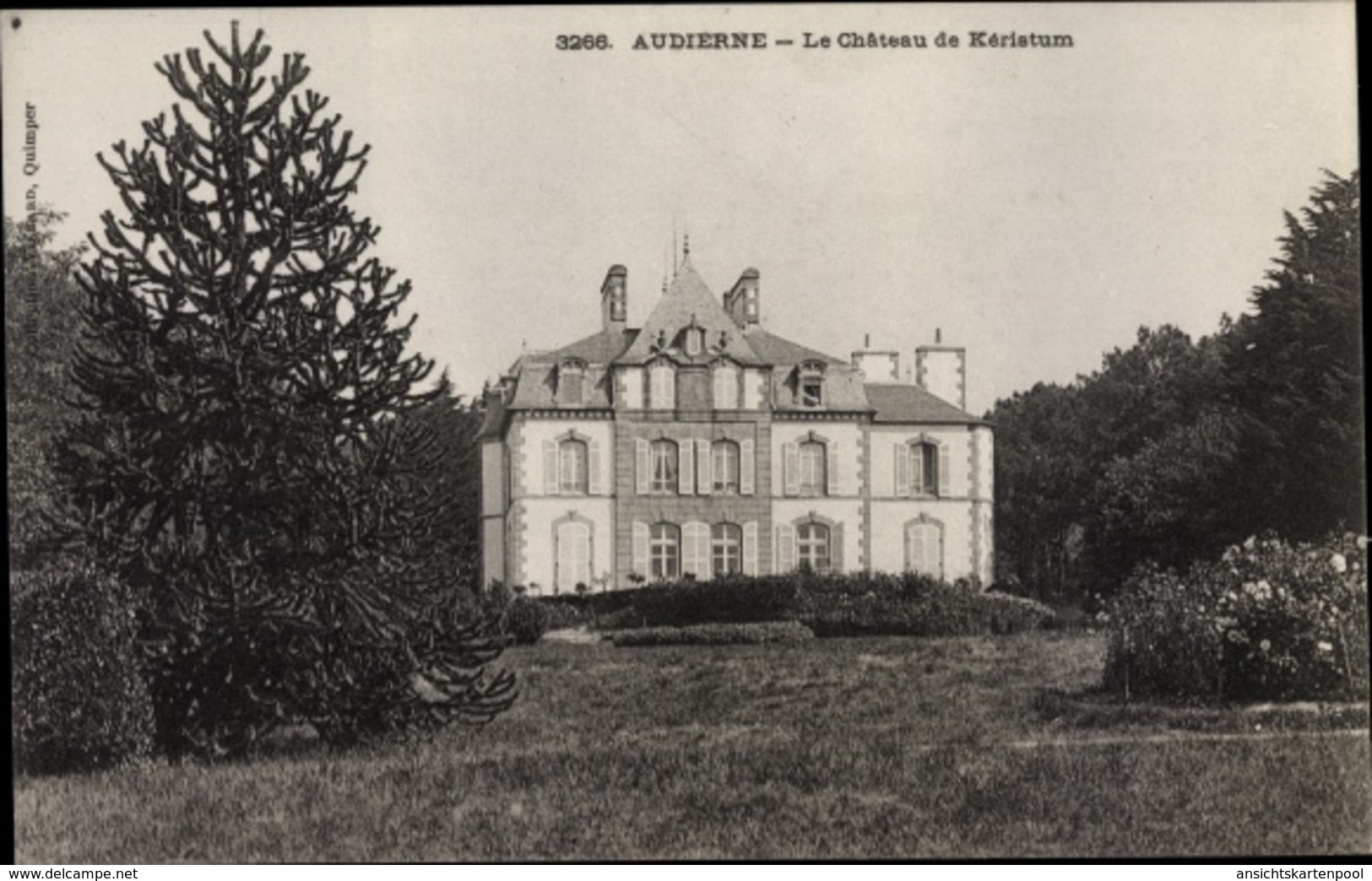 CPA Audierne Finistère, Le Chateau De Keristum - Sonstige & Ohne Zuordnung