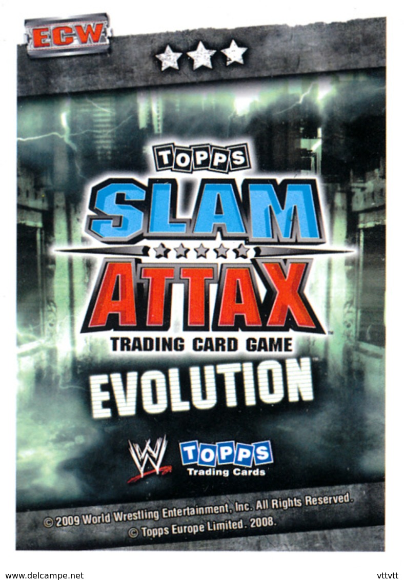 Wrestling, Catch : CHRISTIAN (ECW, 2008), Topps, Slam, Attax, Evolution, Trading Card Game, 2 Scans, TBE - Tarjetas