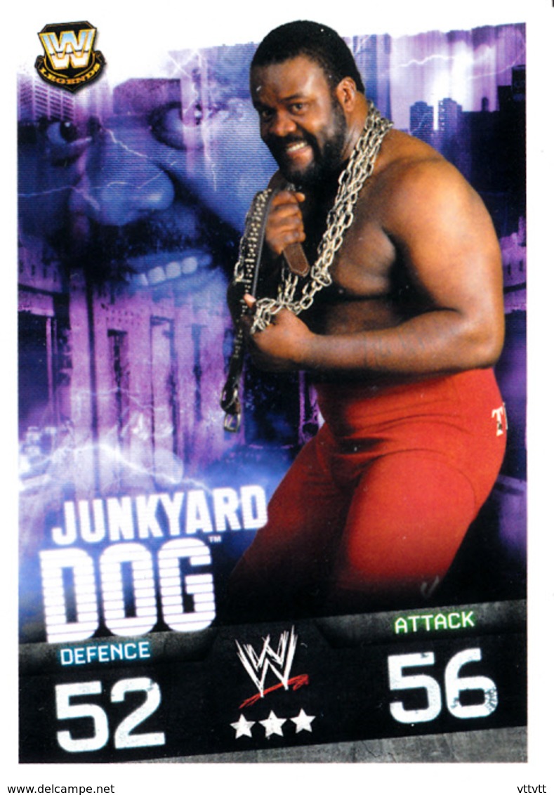 Wrestling, Catch : JUNKYARD DOG (W, LEGENDS,2008), Topps, Slam, Attax, Evolution, Trading Card Game, 2 Scans, TBE - Trading Cards