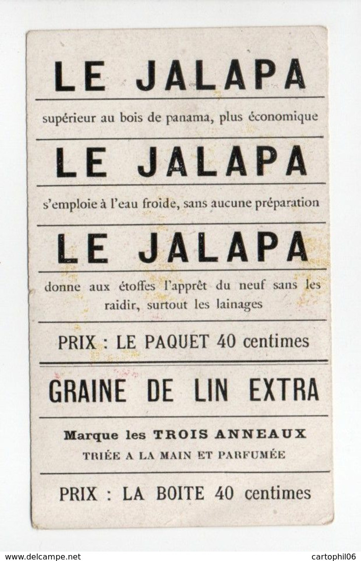 - CHROMO LE JALAPA - GRAINDE DE LIN EXTRA - Marque LES TROIS ANNEAUX - - Other & Unclassified