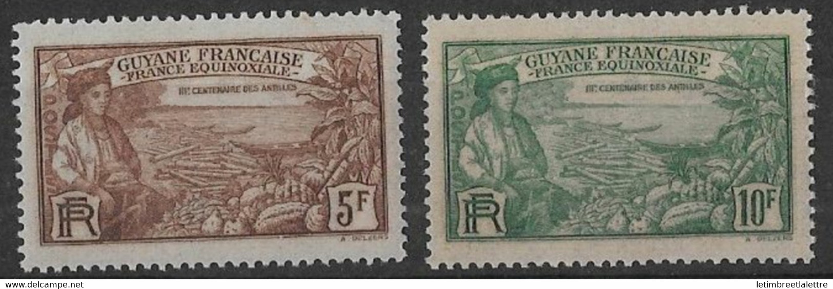 ⭐ Guyane - YT N° 141 Et 142 ** - Neuf Sans Charnière - 1935 ⭐ - Neufs