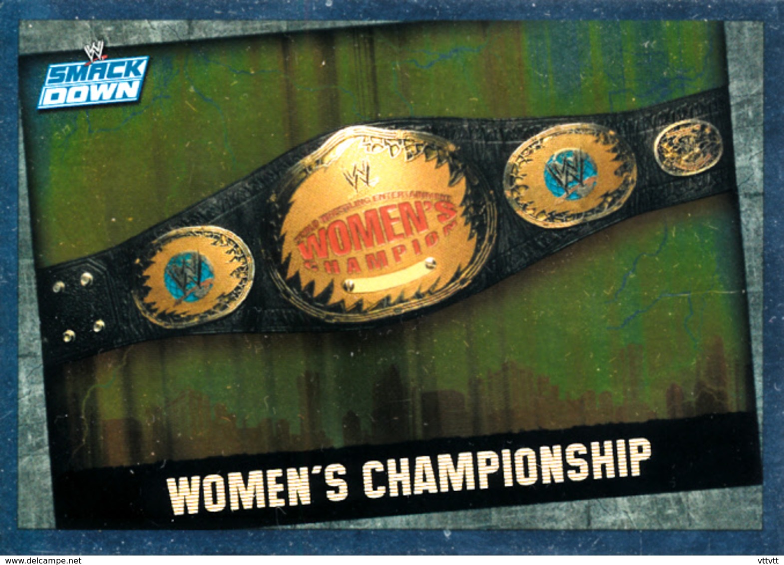 Wrestling, Catch : WOMEN'S CHAMPIONSHIP (SMACK DOWN, 2008) Topps, Slam, Attax, Evolution, Trading Card Game, 2 Scans TBE - Trading Cards