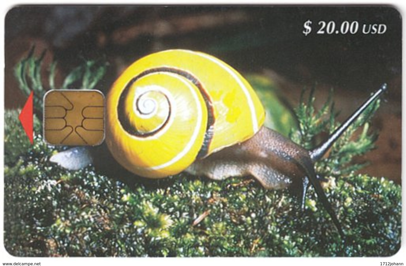 CUBA A-289 Chip Etecsa - Animal, Snail - Used - Cuba