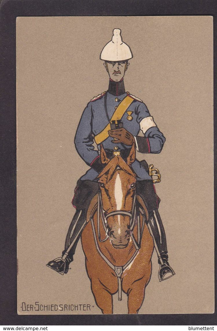 CPA Allemagne Germanie Non Circulé Uniformes Militaria Cheval Horse - Autres & Non Classés