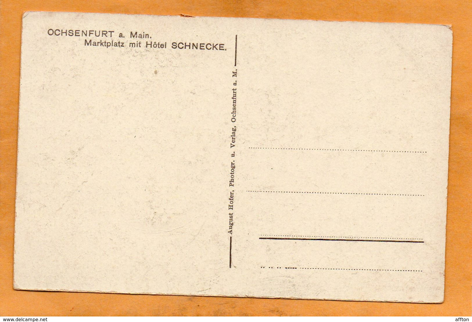 Ochsenfurt Germany 1910 Postcard - Ochsenfurt