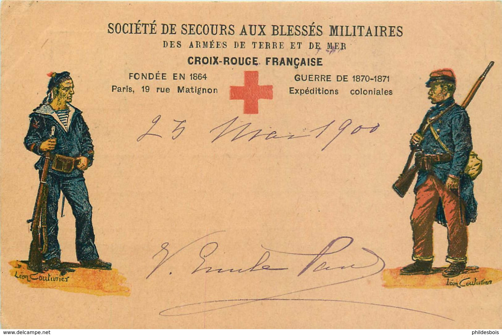 CROIX ROUGE FRANCAISE  Société De Secours Aux Bléssés Militaires - Croix-Rouge