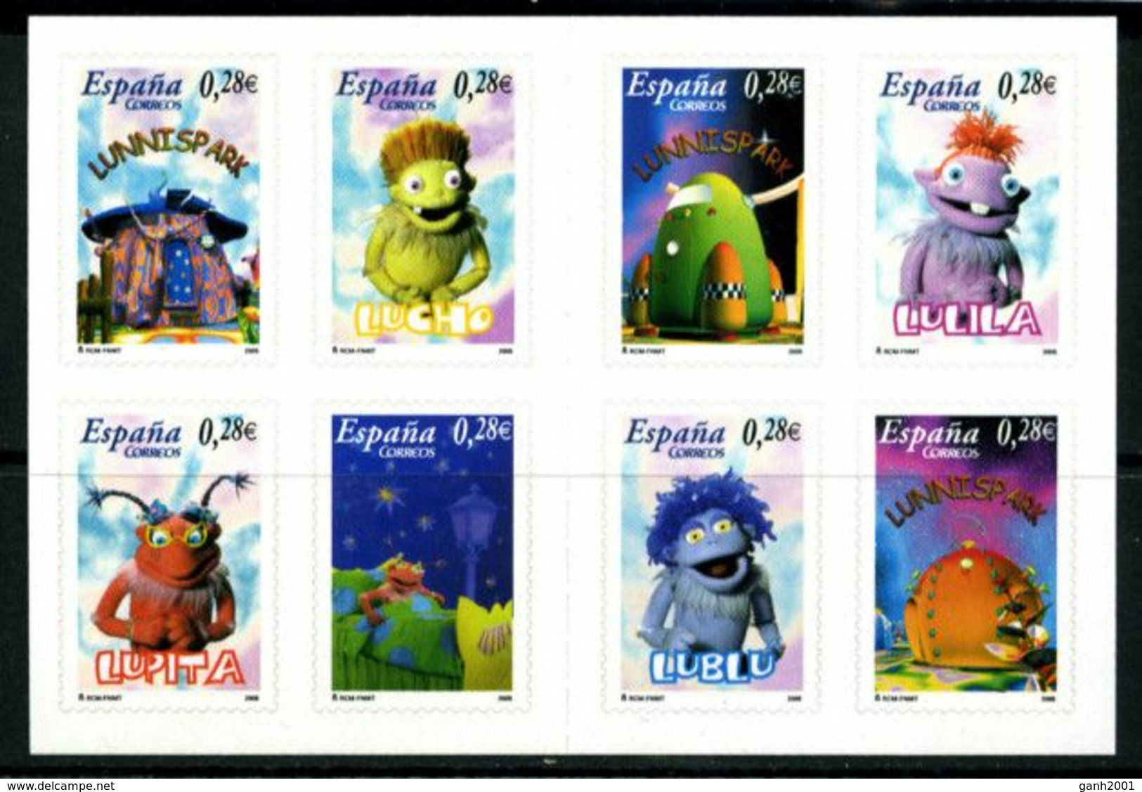 Spain 2005 España / Puppets Los Lunnis Children TV Program MNH Marionetas Títeres Televisión / 0171  38-64 - Puppets