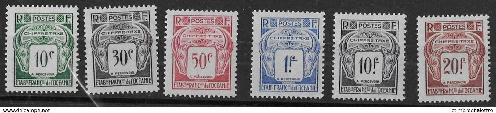 ⭐ Océanie - Taxe - YT N° 18 à 21 Et 26 Et Le 27 ** - Neuf Sans Charnière - 1948 ⭐ - Unused Stamps