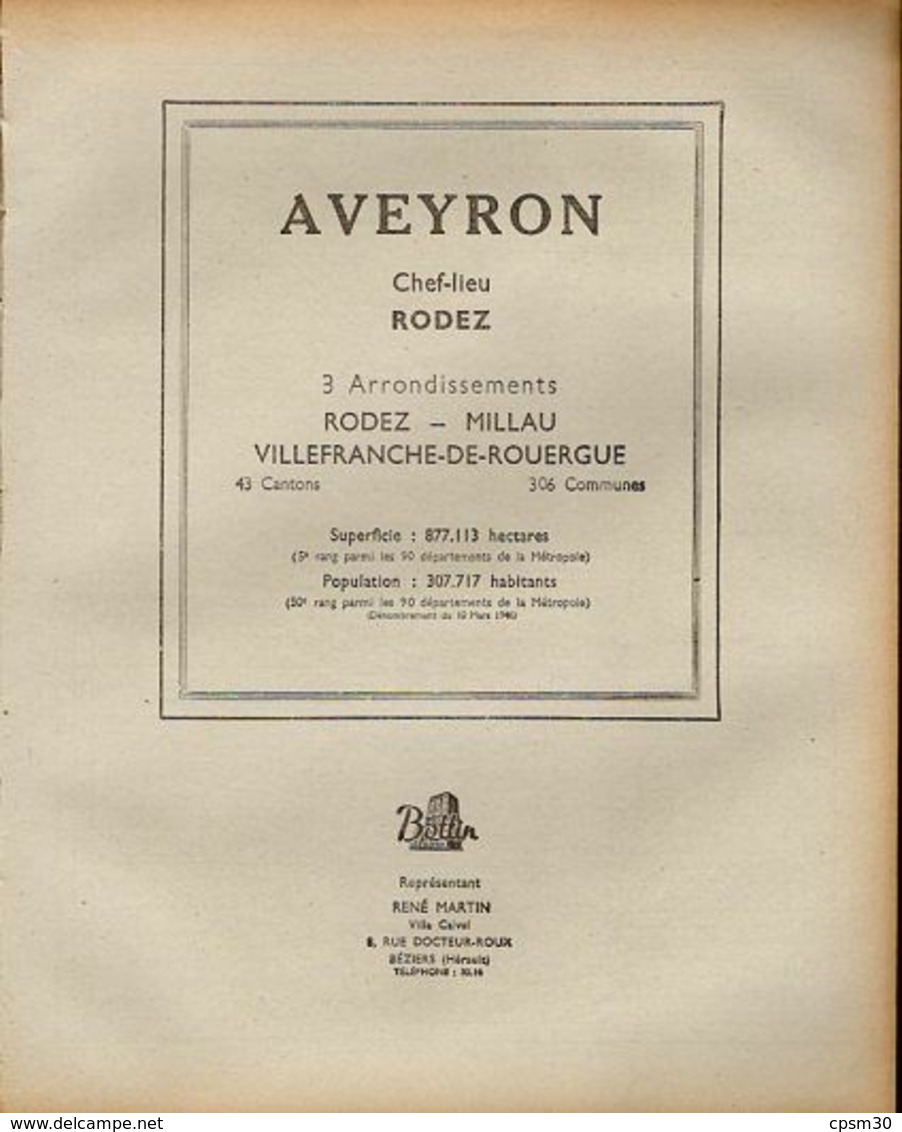 ANNUAIRE - 12 - Département Aveyron - Année 1948 - édition Didot-Bottin - Telephone Directories