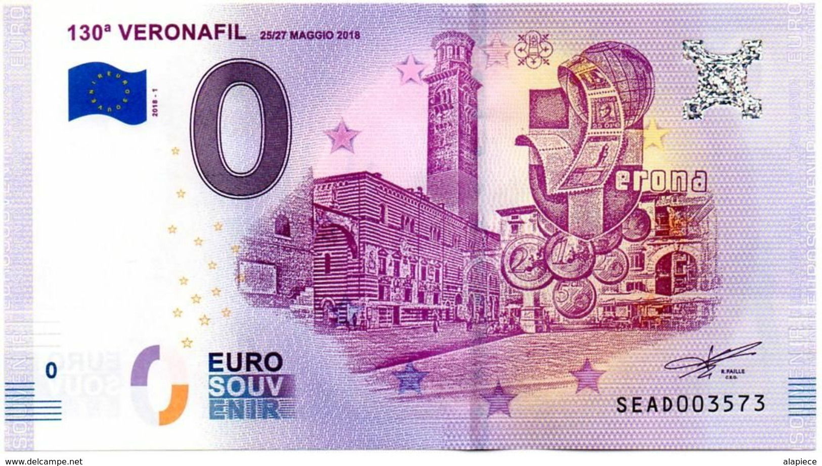 Billet Touristique - 0 Euro - Italie - Verone - 130ème Veronafil (2018-1) - Essais Privés / Non-officiels