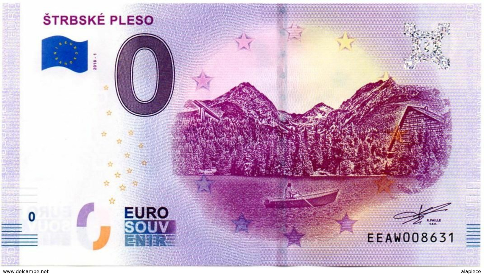 Billet Touristique - 0 Euro - Slovaquie - Štrbské Pleso (2018-1) - Essais Privés / Non-officiels