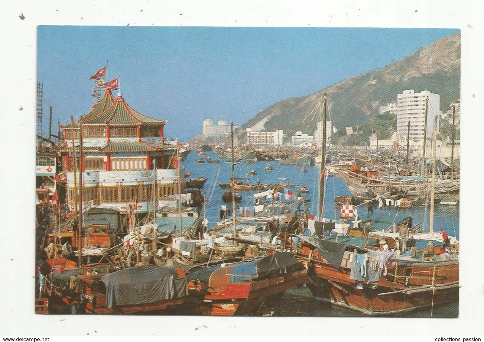 Cp , Chine ,HONG KONG ,  The Floating Population Of Hong Kong , écrite - Chine (Hong Kong)