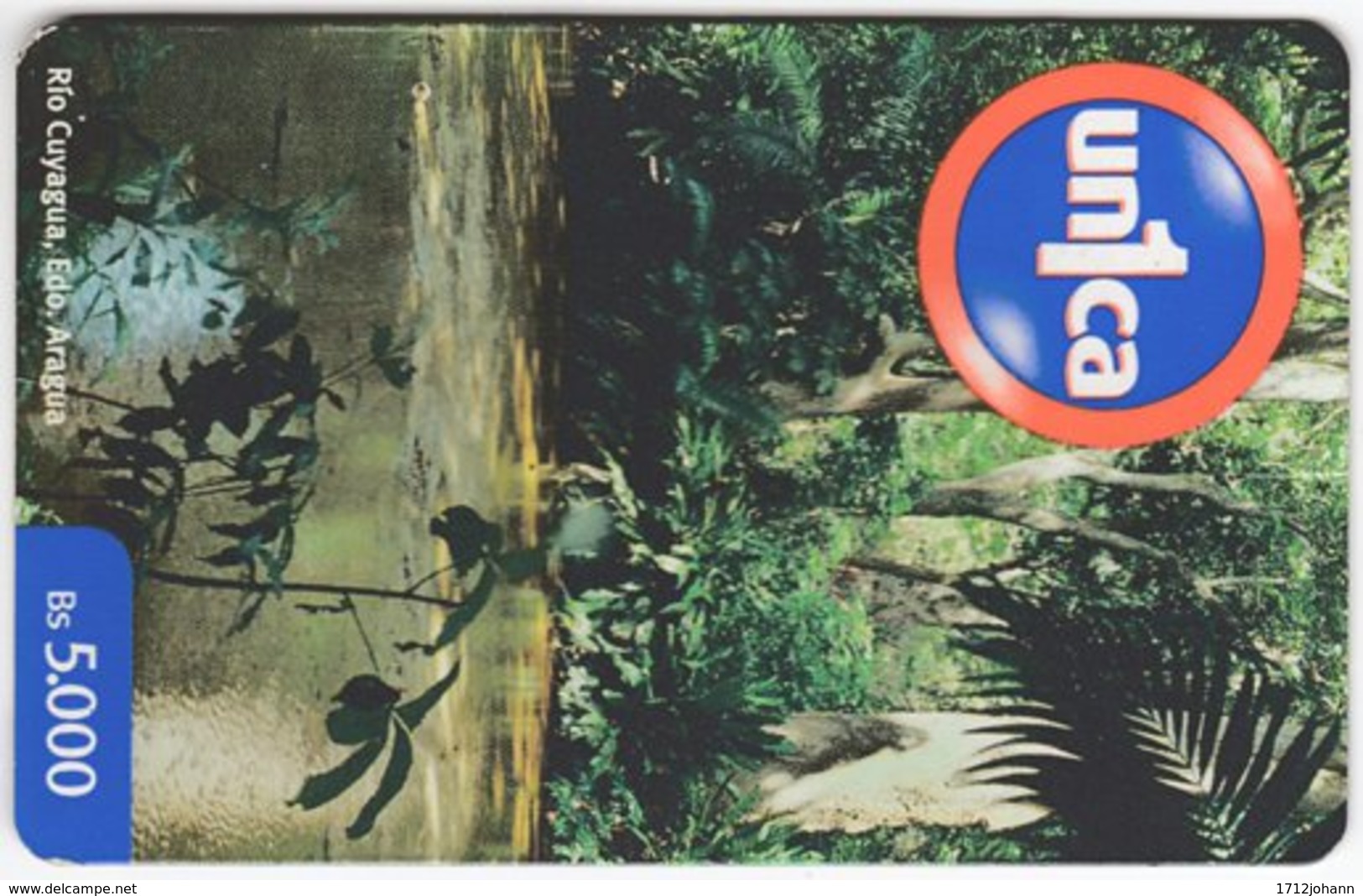 VENEZUELA B-698 Prepaid Un1ca - Landscape, Creek - Used - Venezuela