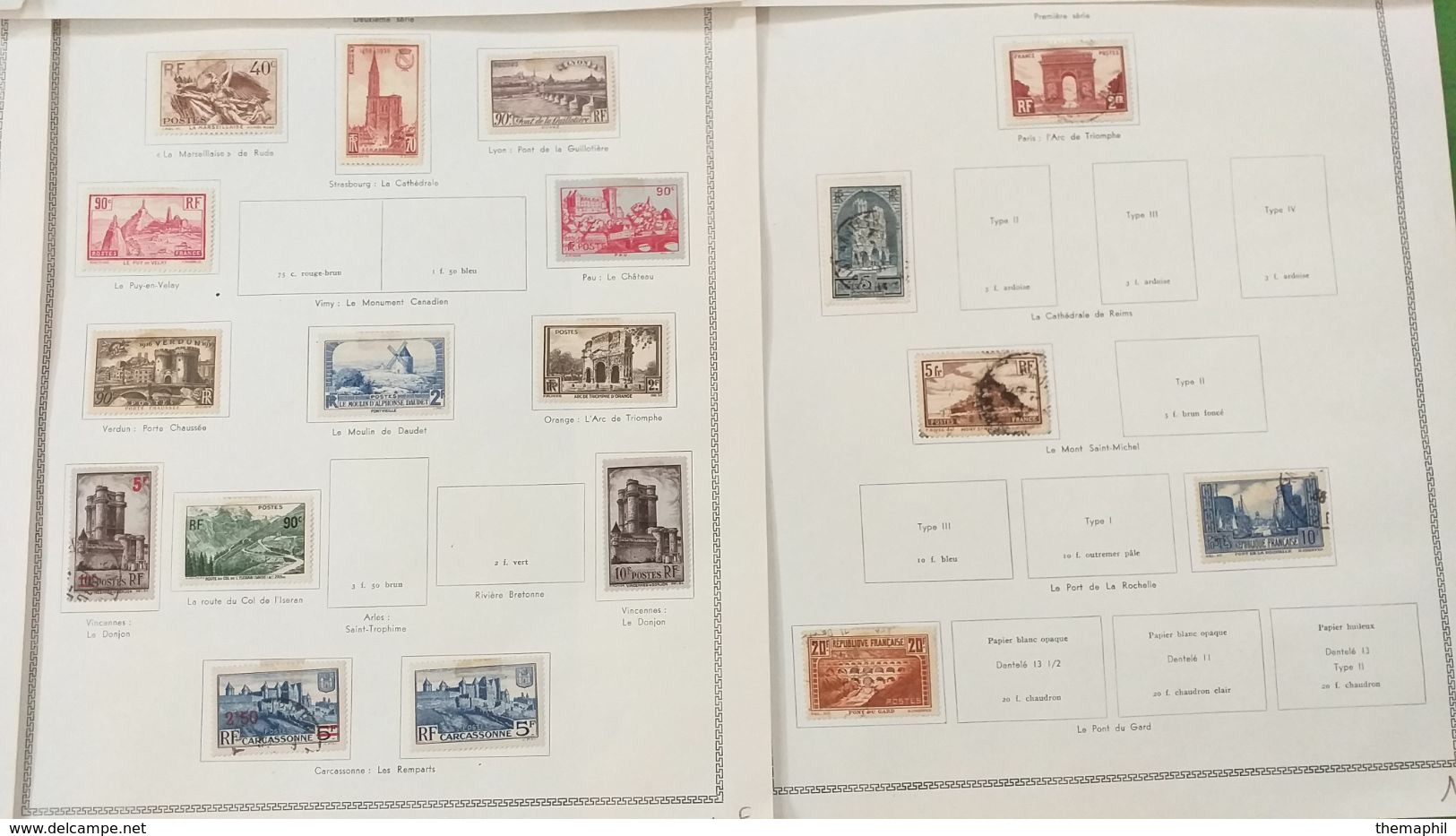 lot n° TH 557 FRANCE collection dans un album THIAUDE neufs x ou ob. defauts possible sur qq timbres