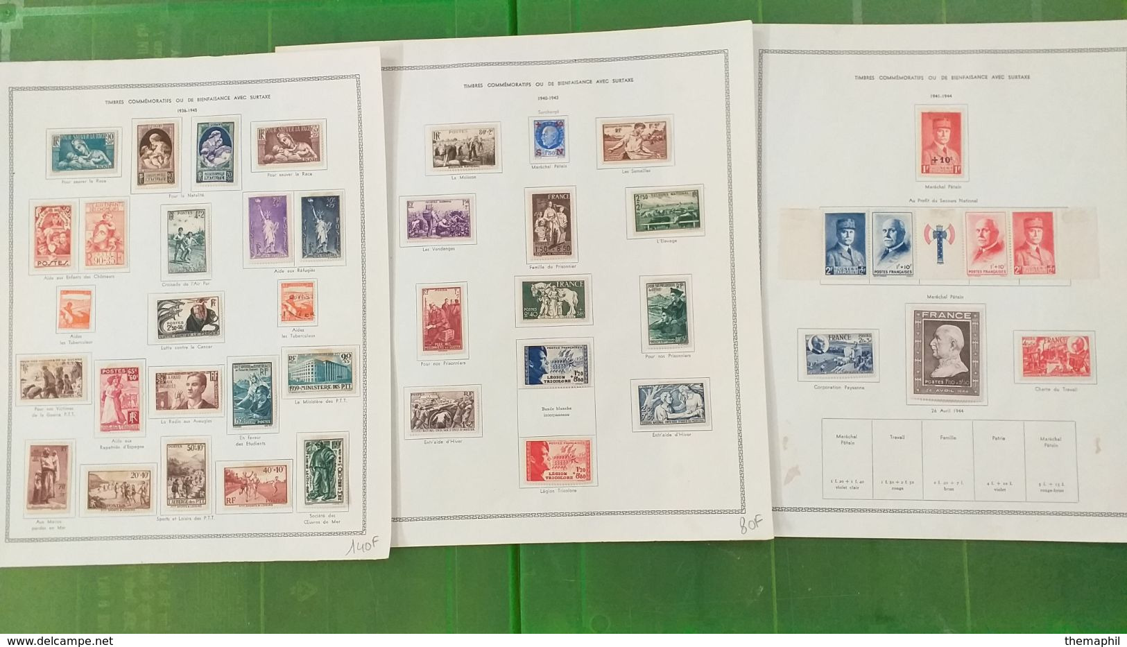 lot n° TH 557 FRANCE collection dans un album THIAUDE neufs x ou ob. defauts possible sur qq timbres