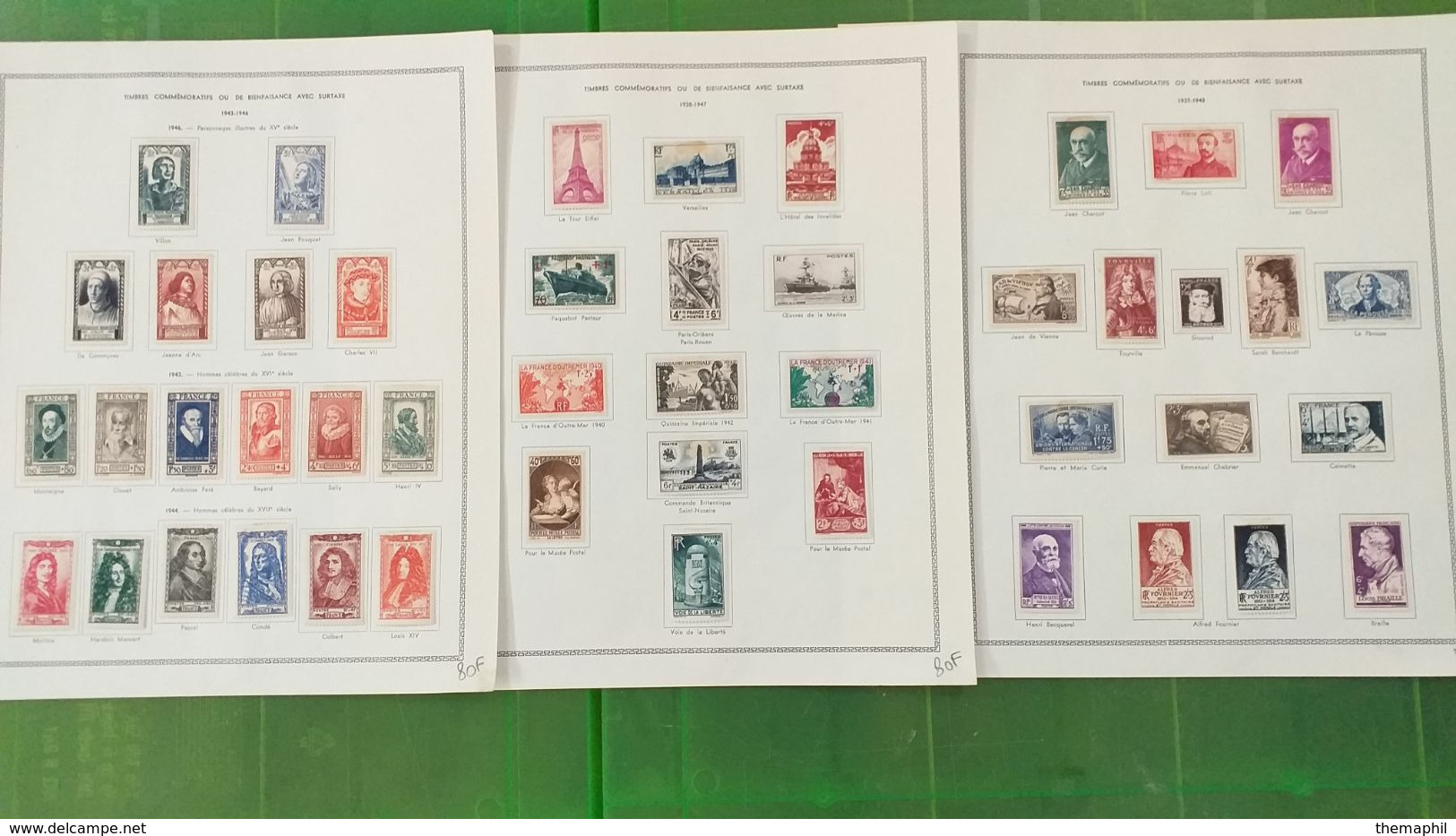 lot n° TH 557 FRANCE collection dans un album THIAUDE neufs x ou ob. defauts possible sur qq timbres