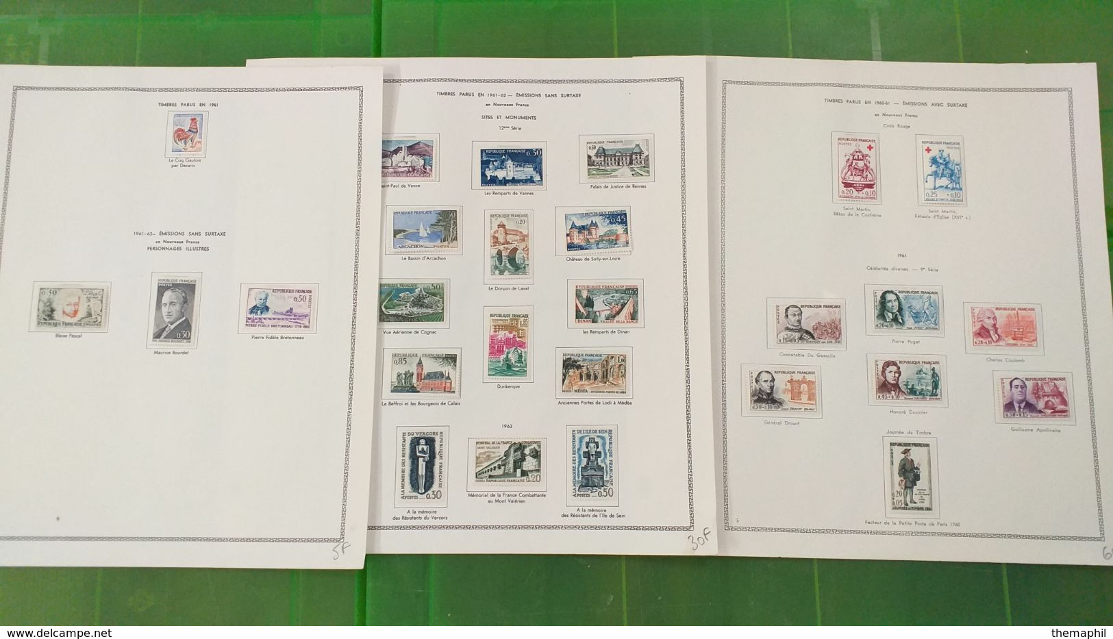 lot n° TH 557 FRANCE collection dans un album THIAUDE neufs x ou ob. defauts possible sur qq timbres