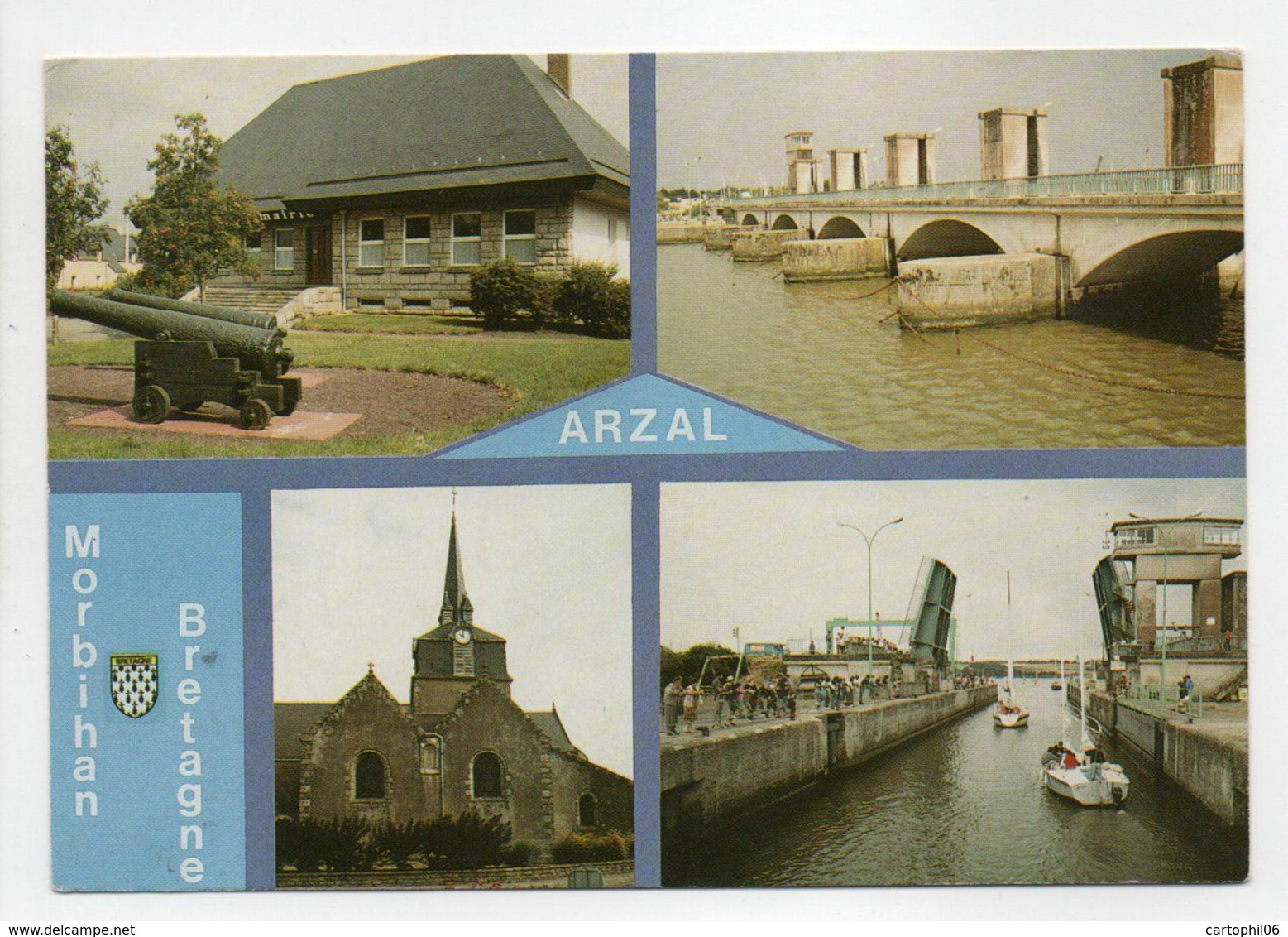 - CPM ARZAL (56) - Mairie - Le Barrage De La Vilaine - Le Pont Levant - Editions ARTAUD 209/56 - - Otros & Sin Clasificación