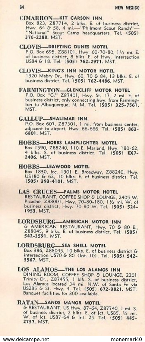 U.S.A. - 1967 TRAVEL GUIDE - WORLD'S LARGEST CHAIN OF INDIVIDUALY OWNED MOTELS.