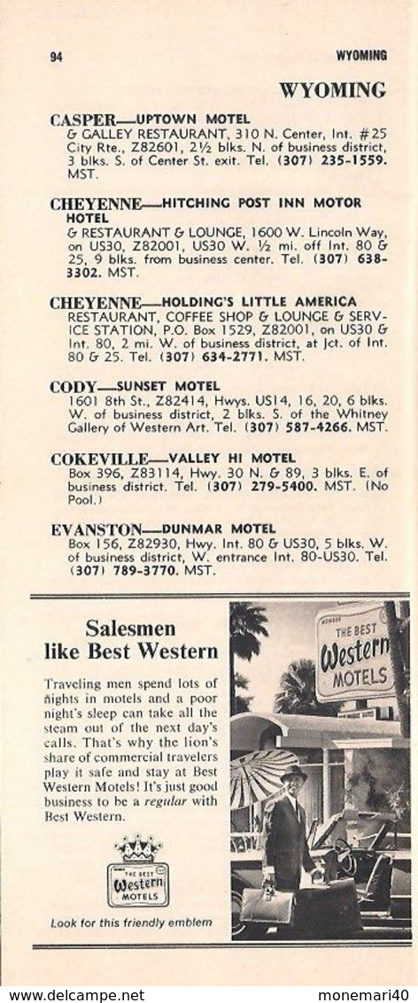 U.S.A. - 1967 TRAVEL GUIDE - WORLD'S LARGEST CHAIN OF INDIVIDUALY OWNED MOTELS.