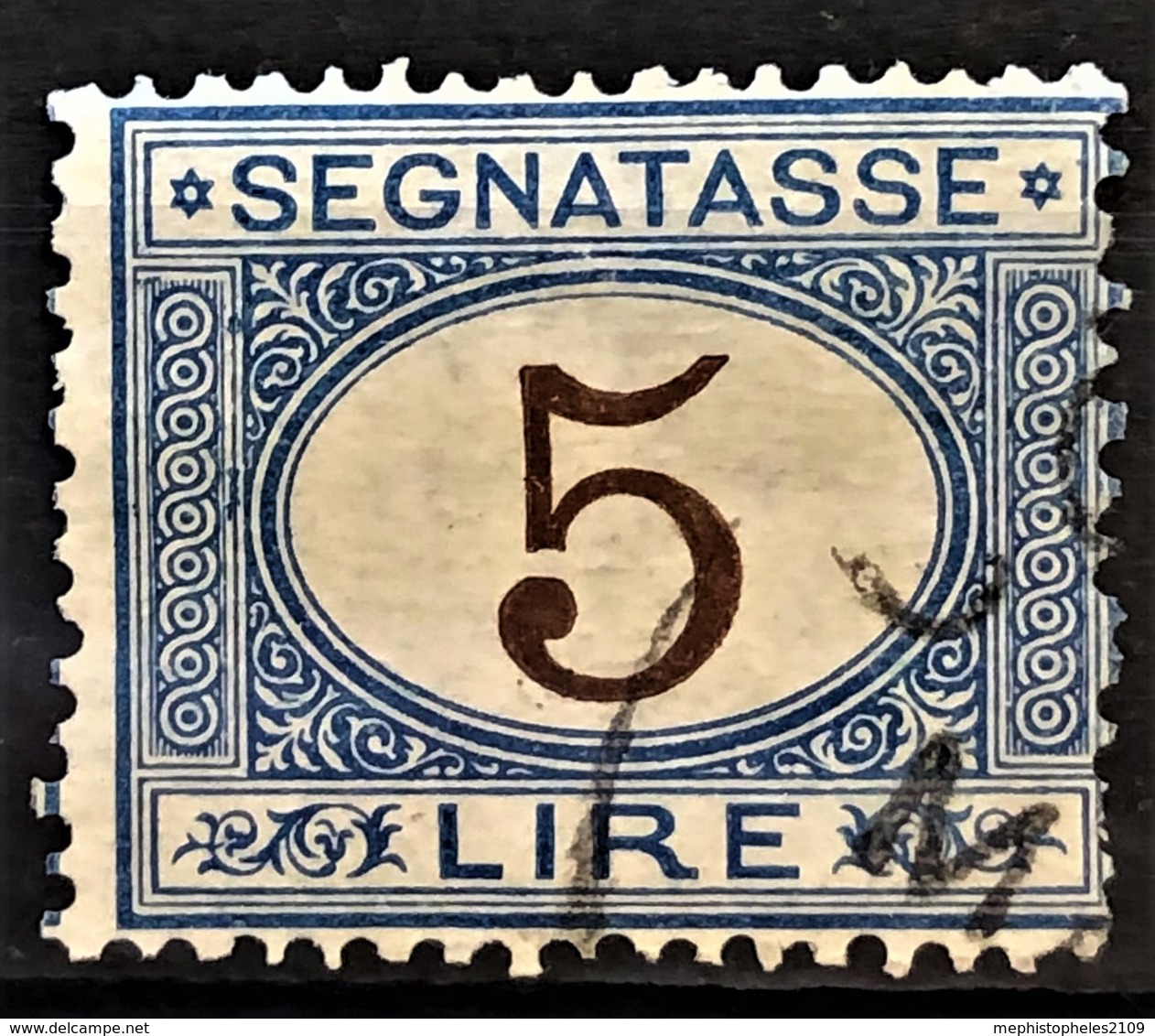 ITALY / ITALIA 1870/1925 - Canceled - Sc# J17 - Postage Due / Segnatasse - 5L - Postage Due