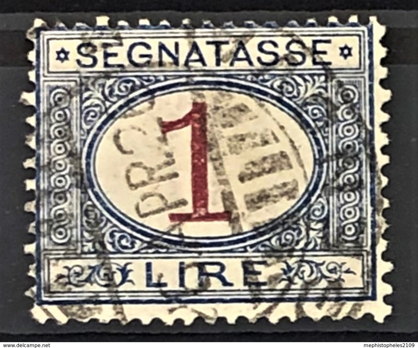 ITALY / ITALIA 1870/1925 - Canceled - Sc# J13 - Postage Due / Segnatasse - 1L - Strafport