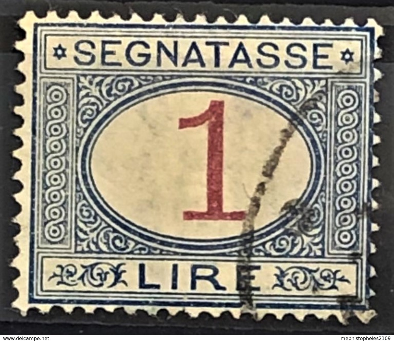 ITALY / ITALIA 1870/1925 - Canceled - Sc# J13 - Postage Due / Segnatasse - 1L - Postage Due