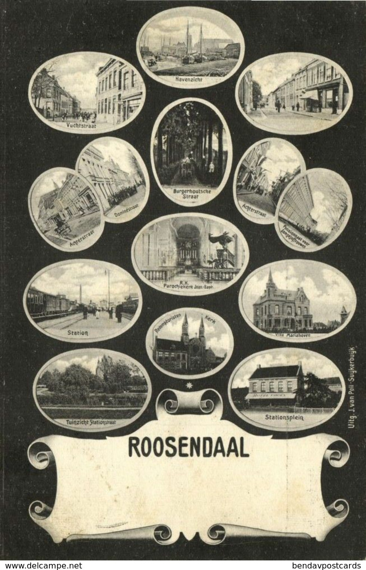 Nederland, ROOSENDAAL, Meerbeeldkaart (1908) Ansichtkaart - Roosendaal