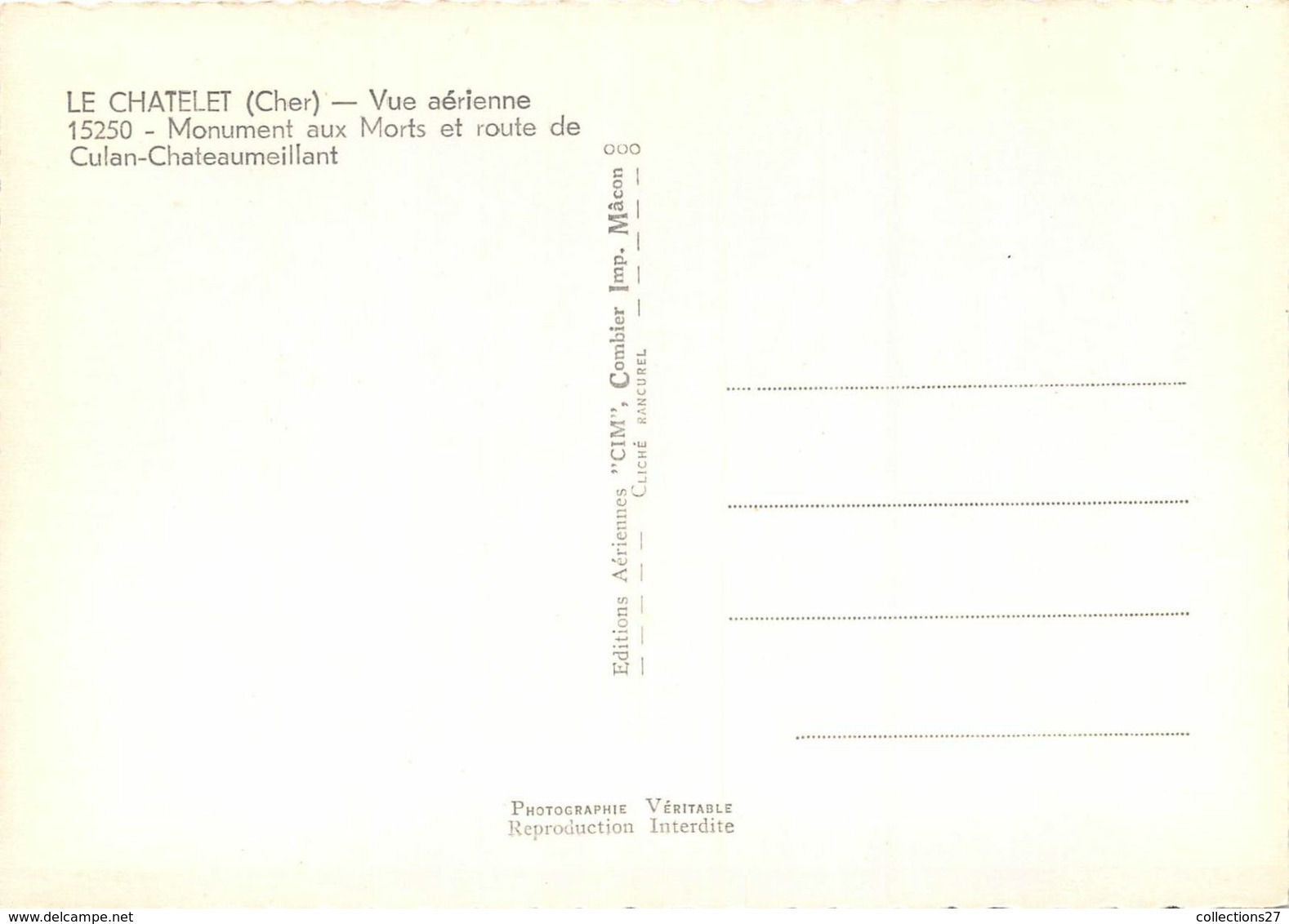 18-LE-CHATELET-LE MONUMENT AUX MORTS ET ROUTE DE CULAN-CHATEAUMEILLANT - Andere & Zonder Classificatie