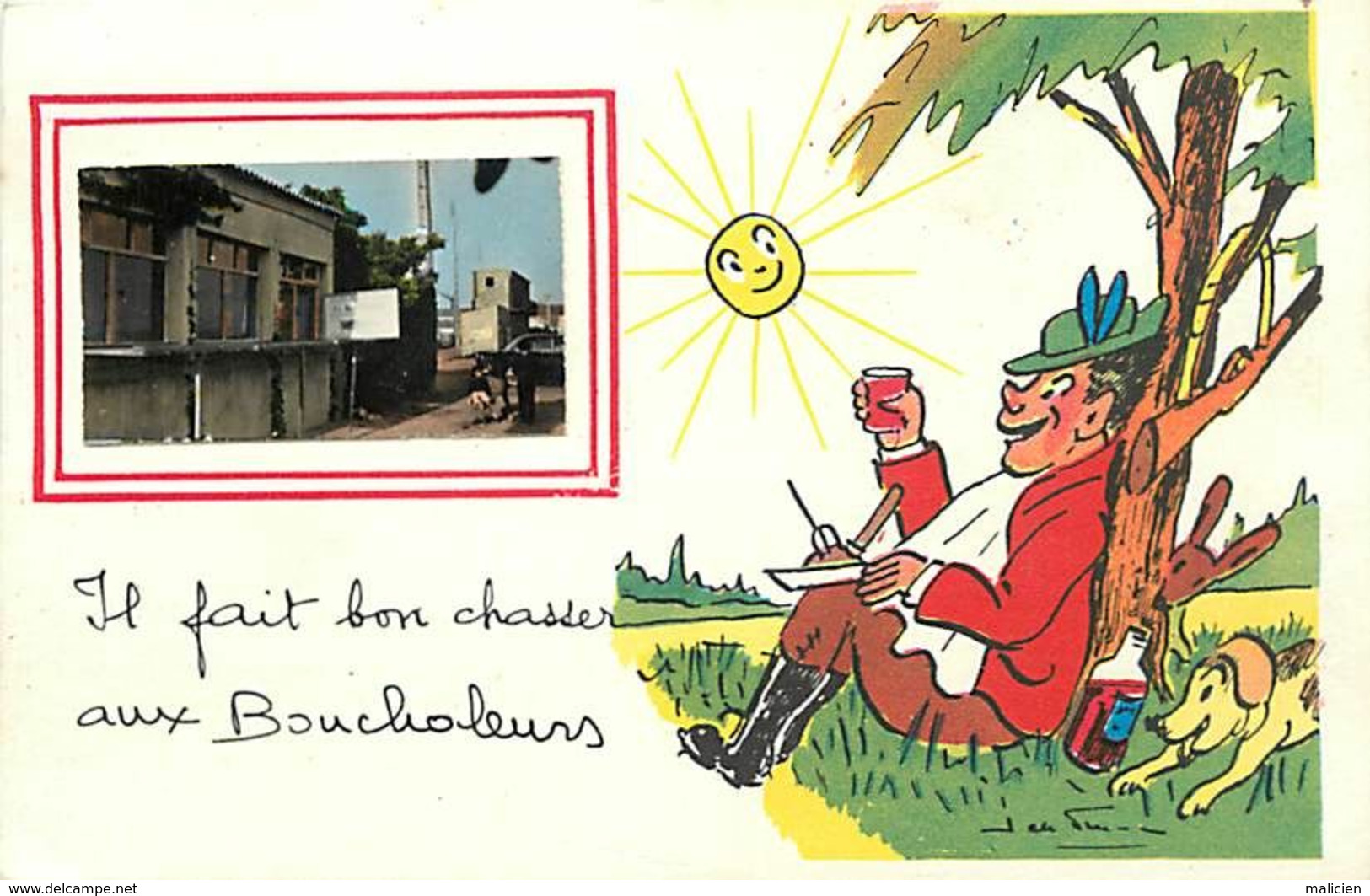 -dpt Div-ref-AU195- Charente Maritime - Chatelaillon - Humour - Illustrateur Jean De Preissac - Chasse - Medaillon Café - Châtelaillon-Plage