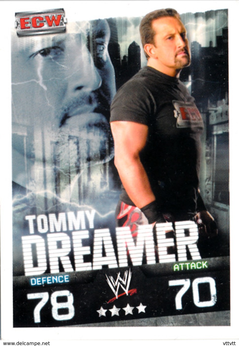 Wrestling, Catch : TOMMY DREAMER (ECW, 2008), Topps, Slam, Attax, Evolution, Trading Card Game, 2 Scans, TBE - Trading Cards