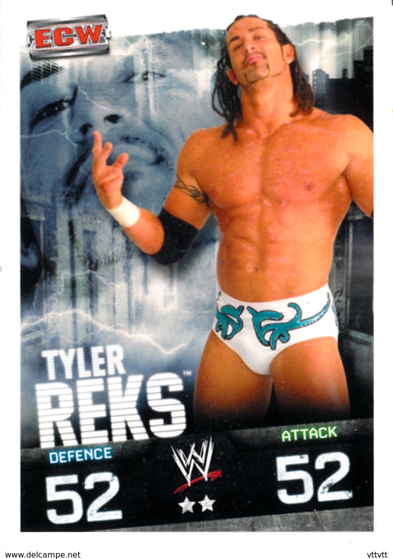 Wrestling, Catch : TYLER REKS (ECW, 2008), Topps, Slam, Attax, Evolution, Trading Card Game, 2 Scans, TBE - Trading-Karten