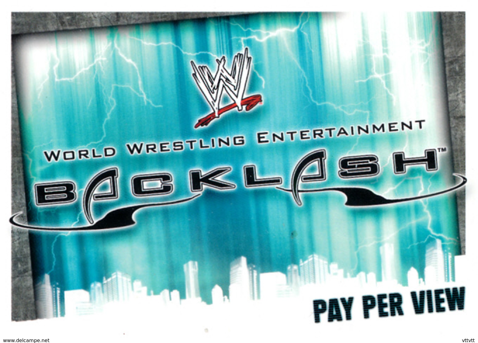 Wrestling, Catch : BACKLASH (PAY PER VIEW, 2008) Topps, Slam, Attax, Evolution, Trading Card Game, 2 Scans TBE - Trading Cards