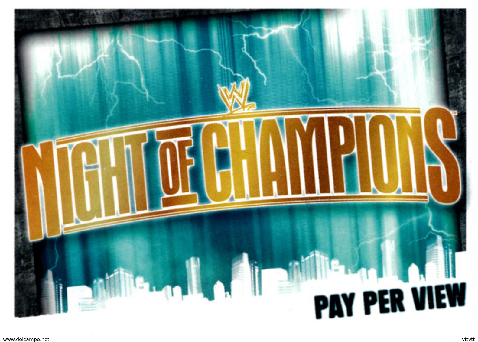 Wrestling, Catch : NIGHT OF CHAMPIONS (PAY PER VIEW, 2008) Topps, Slam, Attax, Evolution, Trading Card Game, 2 Scans TBE - Trading Cards