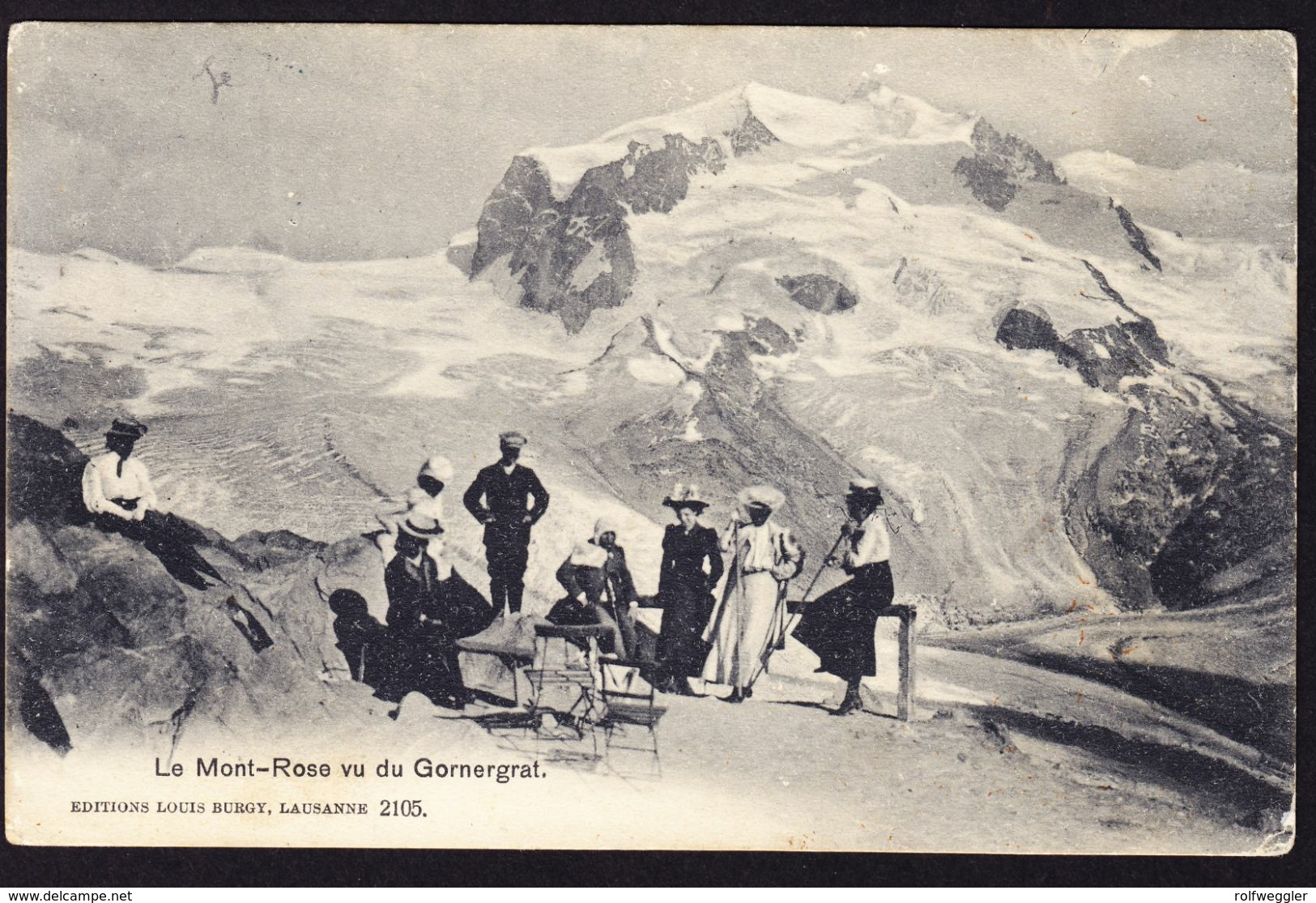 1916 AK Monte Rosa Mit Internierten Stempel Zermatt, Kriegsgefangenen Lager An Grand Hotel In - Abstempelungen