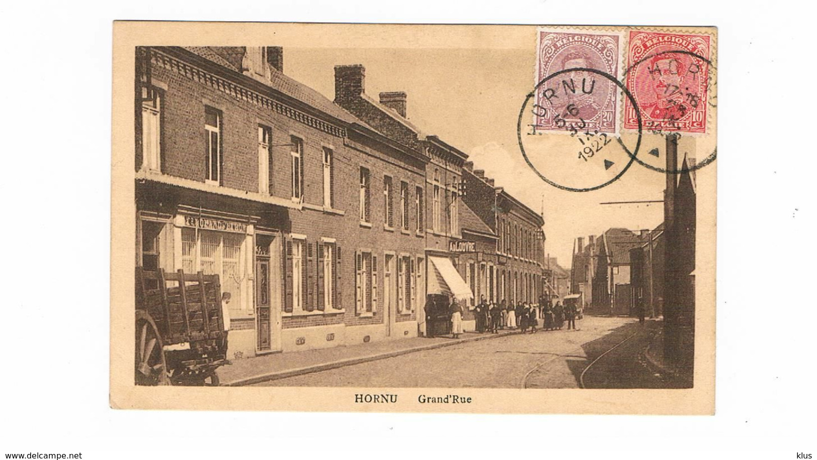 HORNU - Grand'Rue - Carte Très Animée - Boussu