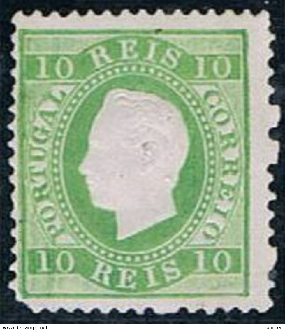 Portugal, 1879, # 49 Dent. 12 3/4, P. Liso, Canto Curto, MNG - Ongebruikt