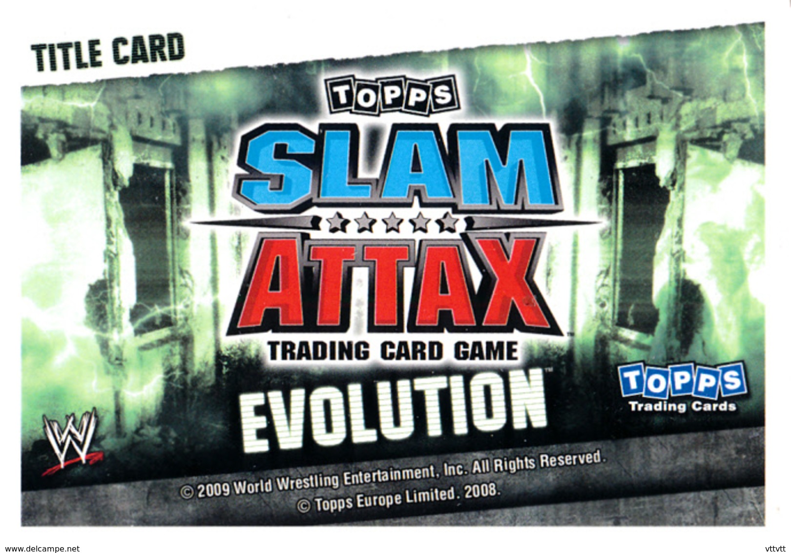 Wrestling, Catch : WWE SLAMMY AWARD (TITLE CARD, 2008) Topps, Slam, Attax, Evolution, Trading Card Game, 2 Scans TBE - Trading-Karten