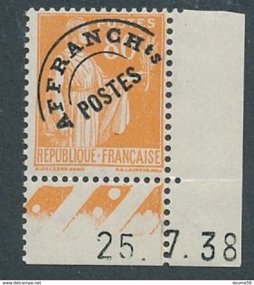 DT-127: FRANCE: Lot Avec Préo N°75** Pt Coin Daté - 1893-1947