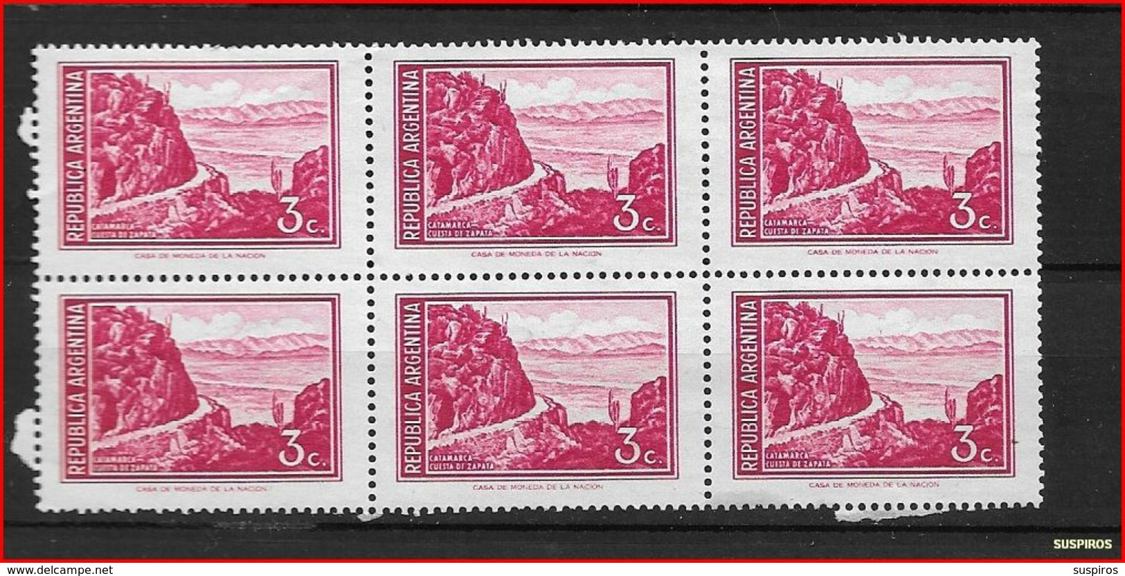 ARGENTINA 1971 -1972 Generale San Martin E Paesaggi  CATAMARCA CUESTA DE ZAPATA MINT  GJ  1522 - Unused Stamps