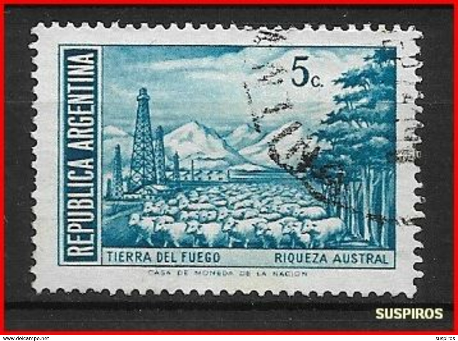 ARGENTINA 1971 -1972 Generale San Martin E Paesaggi  Tierra Del Fuego     GJ  1523 MO WM  USED - Usati