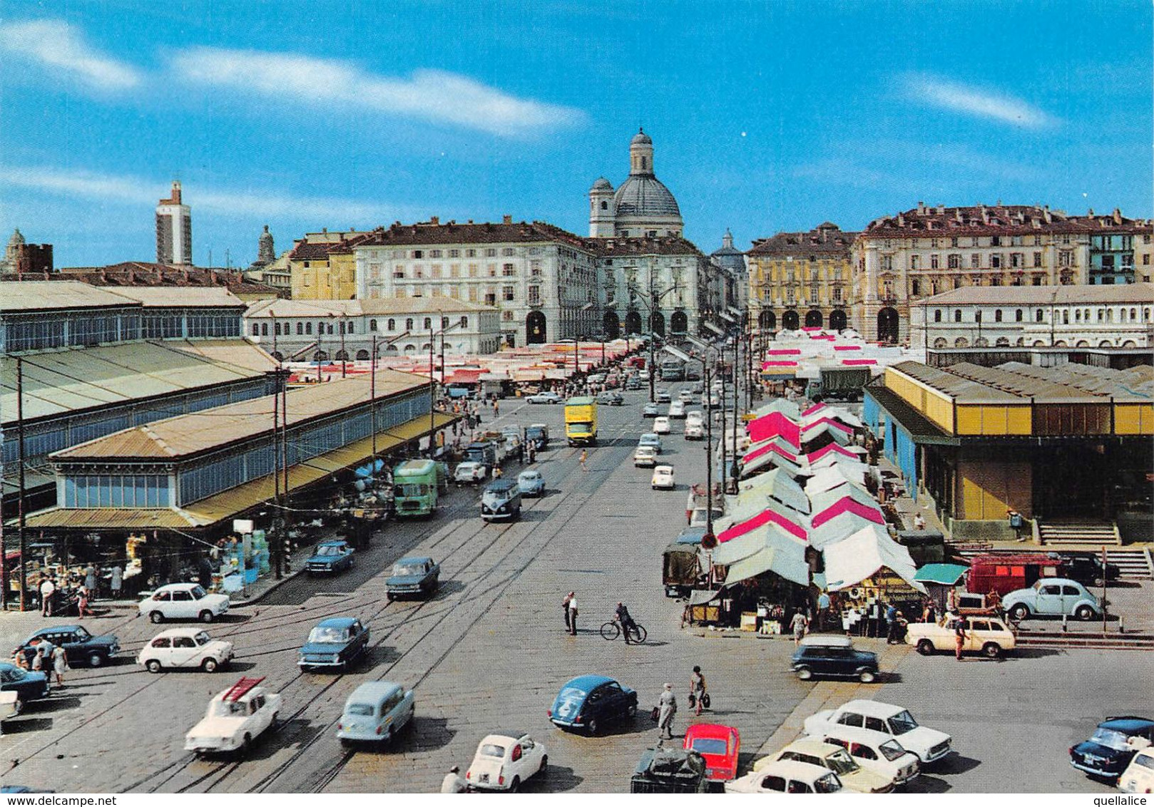 01829 "TORINO - IL GRANDE MERCATO DI PORTA PALAZZO" ANIMATA, AUTO. CART NON SPED - Piazze