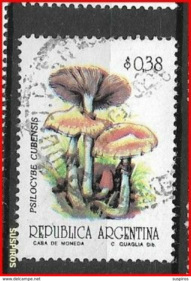 ARGENTINA 1992 Fungi   USED  NO WM GJ # 2593 - Used Stamps