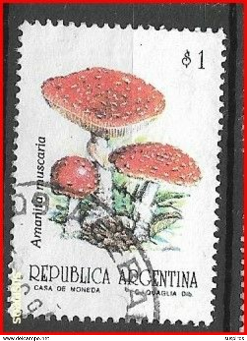 ARGENTINA 1993 Mushrooms & Fungi    USED  NO WM GJ # 2599 - Usados