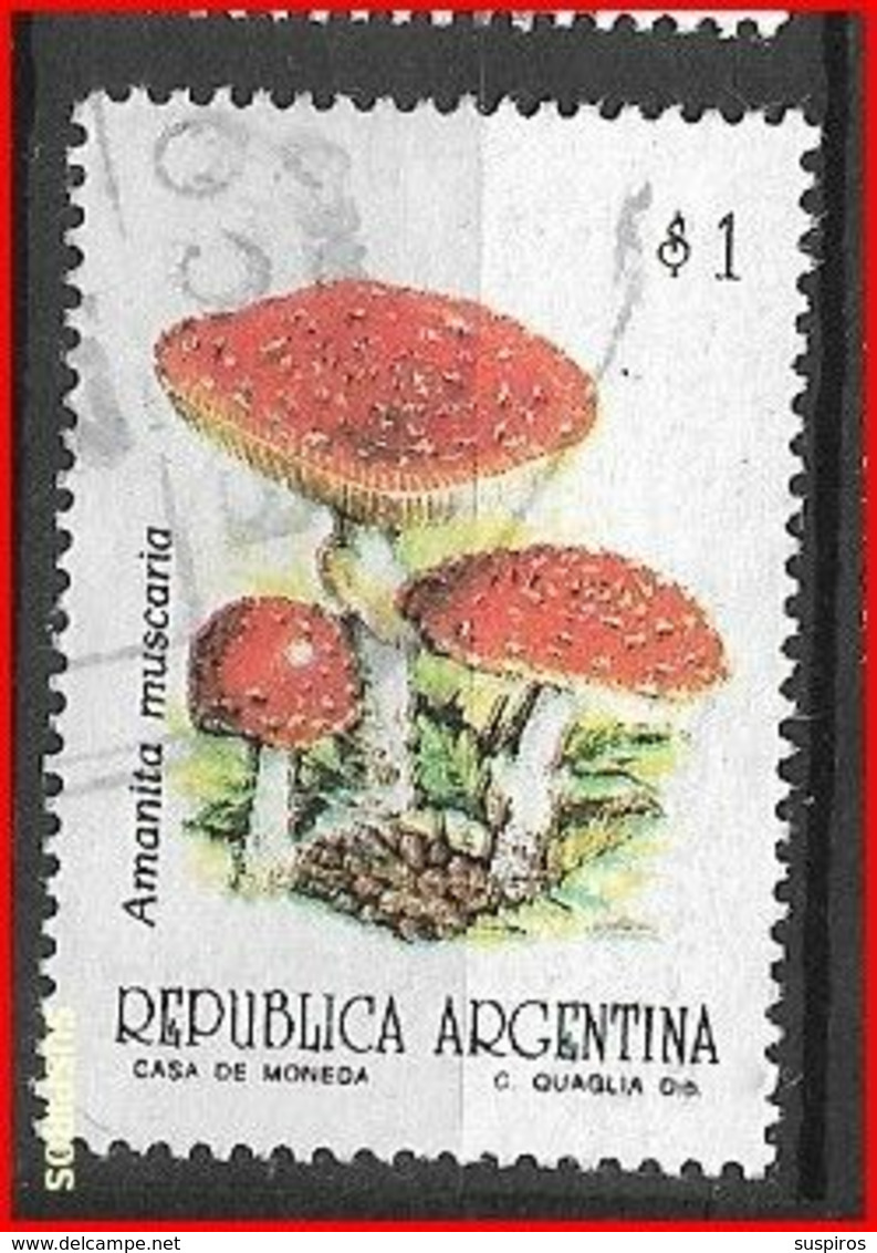 ARGENTINA 1993 Mushrooms & Fungi    USED  NO WM GJ # 2599 - Usados