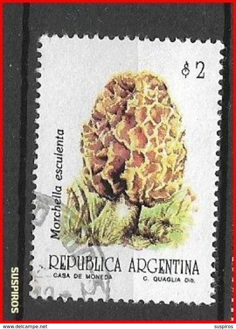 ARGENTINA 1992  Mushrooms & Fungi    USED  NO WM GJ # 2601 LAST VALUE - Used Stamps