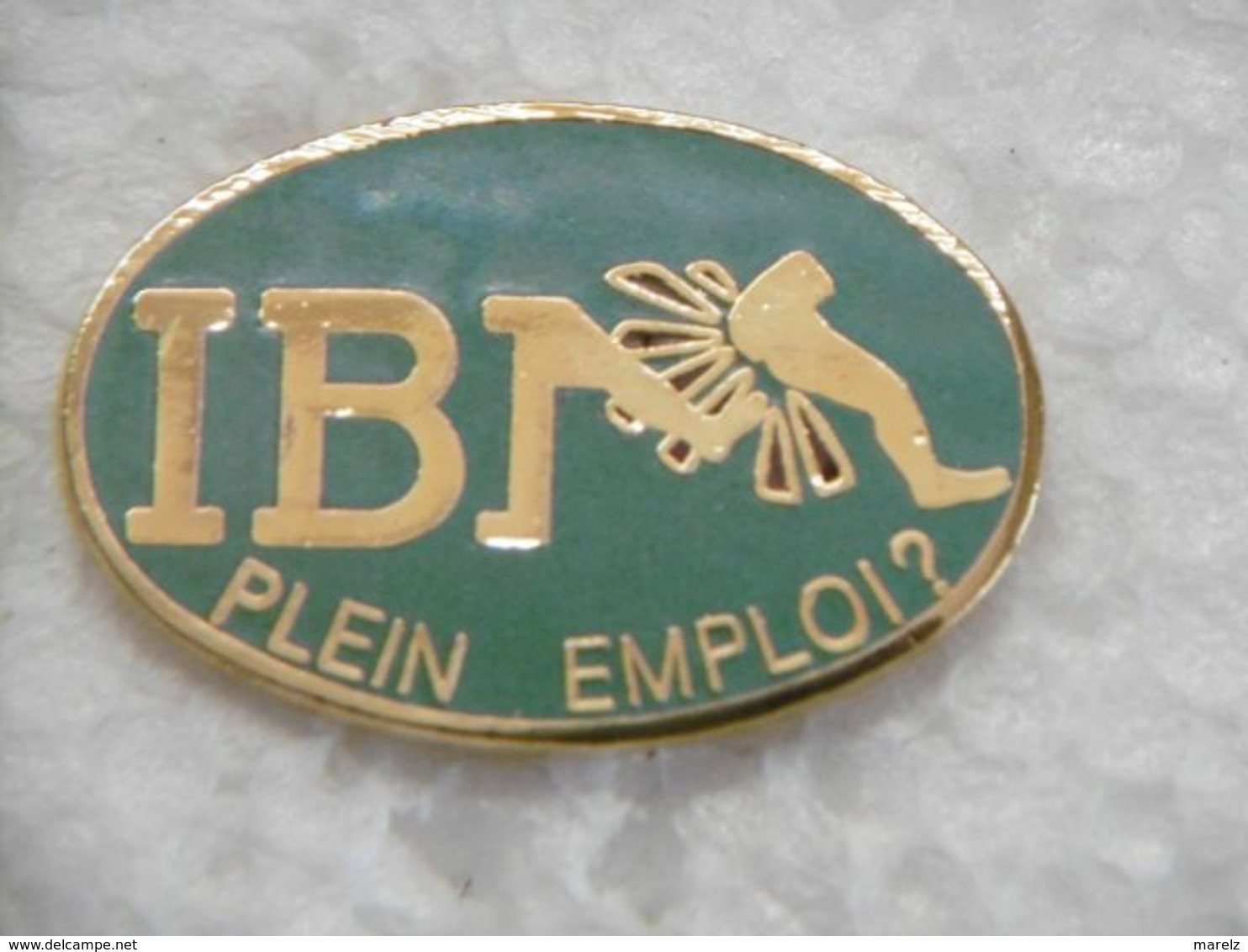 Pin's - Informatique IBM Plein Emploi ? Coup De Pied Au ... - Computers