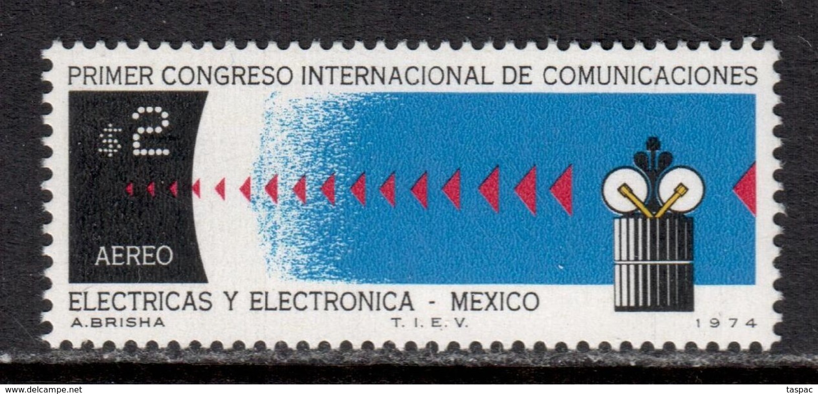 Mexico 1974 Mi# 1428 ** MNH - 1st International Congress Of Electric And Electronic Communications / Space - Amérique Du Nord