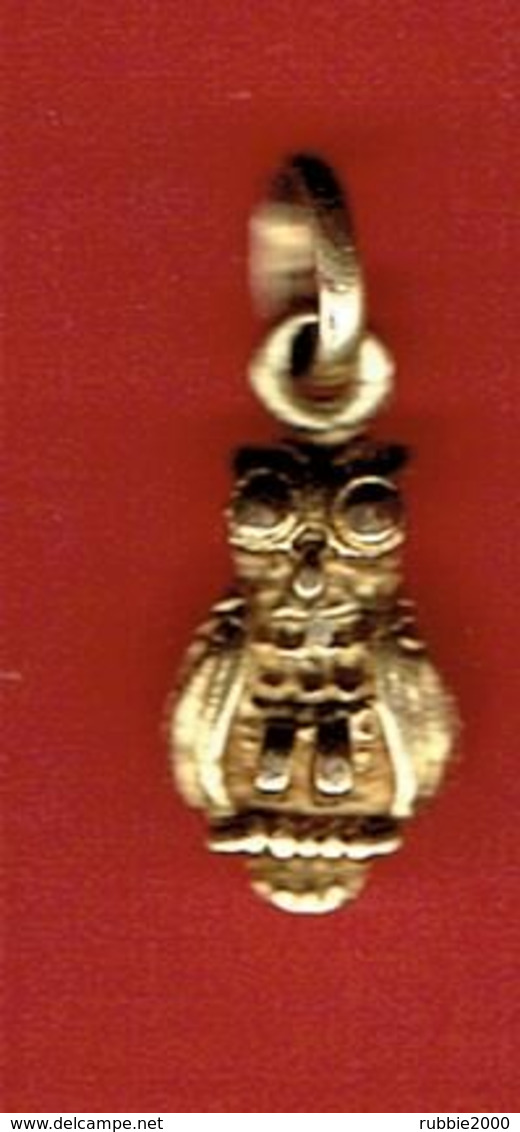 CHOUETTE HIBOU PENDENTIF PLAQUE OR - Pendentifs